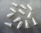 Silver-Lined Glass Beads   Loose 3 Variations: Cone, 3-Sided Cone, Curved Tube