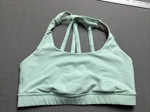 Lululemon Teal Energy Sport-BH ungepolstert gekreuzter Rücken UNBEKANNTE GRÖSSE SIEHE BILDER - Bild 1 von 8