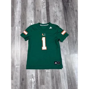 Size Medium (Kids) - Adidas Climalite Miami Hurricanes #1 Youth Jersey - Picture 1 of 4