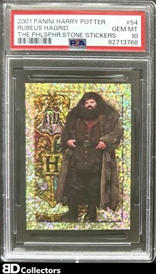 RUBEUS HAGRID PSA 10 #54 2001 Harry Potter Philosopher’s Stone Stickers Holo - Image 1 of 2