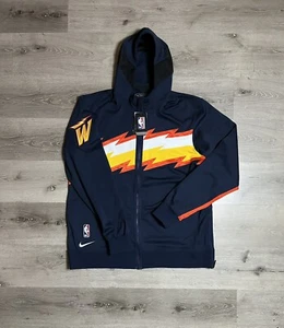 Felpa con cappuccio Nike Golden State Warriors Oakland City Edition taglia L autentica riscaldamento - Foto 1 di 6