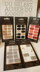 5 Sets von KISS Nail Dress Ultra Gel Look /Nagelfolie (Insgesamt 120 Stickers) - Bild 1 von 5