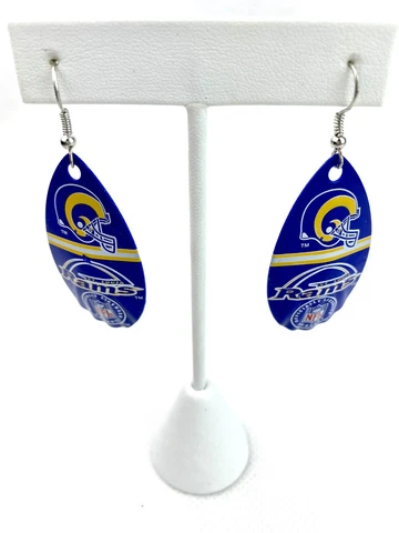 Los Angeles Rams Throwback to St Louis Rams Vintage Spinner Hook Earrings Cover