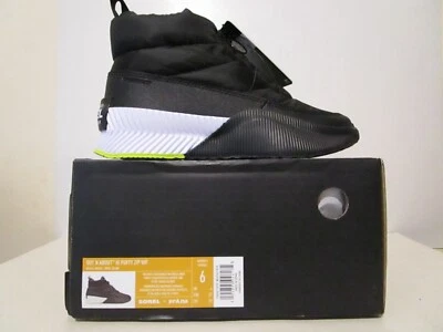 Botas impermeables Sorel Out N About III para mujer con cremallera hinchada negras/blancas talla 6 Foto 1 de 4