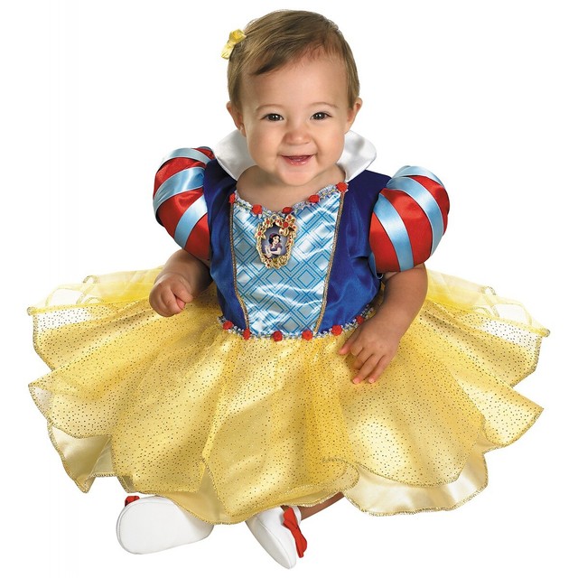 Vestido Infantil Fantasia Branca De Neve Disney Tam 6 a 12