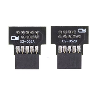 Juego de placa base CY 1 USB 2.0 2.0 10 pines 9 pines adaptador de cabezal macho a hembra - Imagen 1 de 9