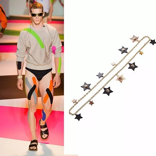 Collana catena Medusa stella placcata oro Versace nuova