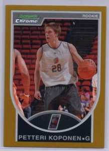 2007-08 Bowman Chrome Gold Refractor #150 PETTERI KOPONEN RC /99, Trail Blazers - Picture 1 of 2