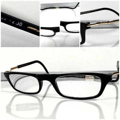 Clic Magnetic Expandable Reading Glasses Black Shell  +2.50 (USED) - Image 1 of 4