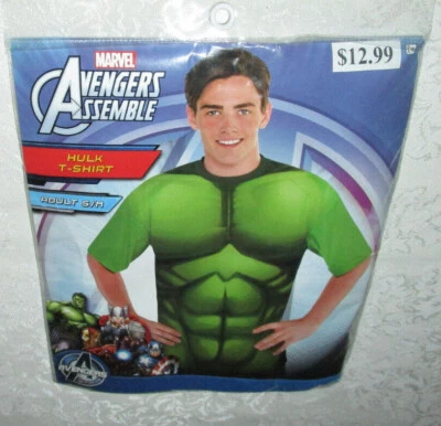  Adult 14+ S/M Hulk T-Shirt Marvel Avengers Assemble Costume Novelty Use  - Image 1 of 4