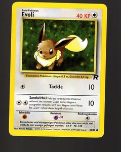 Pokemon Card Evoli Eevee 55/82 Team Rocket Unlimited German - Picture 1 of 2