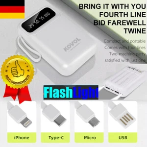 Kovol 50000mAh Power Bank Caricabatterie USB C 20W Batteria Aggiuntiva per iPhone Samsung - Foto 1 di 19