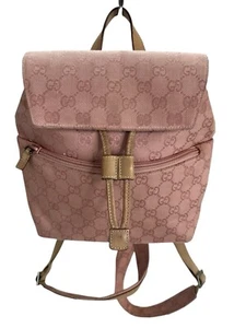 Gucci Mini Rucksack Tasche GG Canvas Leder Rosa Original mit COA Must Read - Bild 1 von 24