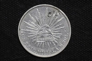 Mexico - Republic 1903 Mo AM UN PESO Silver Coin ( Weight : 26.90 g ) C35 - Picture 1 of 13