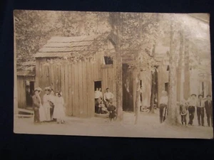 Neat Scene of Rustic Cabins, American South, c. 1910, Nice! - Picture 1 of 3