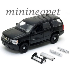 WELLY 2008 CHEVROLET TAHOE POLICE VERSION 1/24 PLAIN BLACK 22509 WEP-BK - Picture 1 of 2