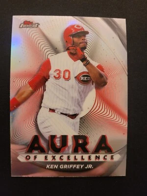 2022 Topps Finest #AE-KG Ken Griffey Jr AURA OF EXCELLENCE Insert - Image 1 of 2