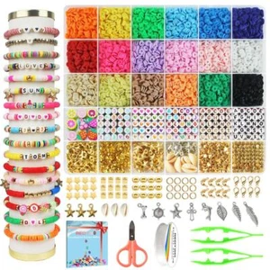 5100 Pcs Age 6-12 DIY Arts and Crafts Beads Jewelry Making Beads Birthday - Picture 1 of 4