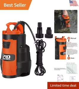 Durable 1HP Sump Pump - 3500 GPH with Long Cord, Ideal for Irrigation & Flooding - Picture 1 of 10
