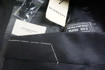 Burberry London Charcoal Gray S150s Wool 2 Pc Suit Jacket Pants Sz 44S NEW - Image 1 of 4
