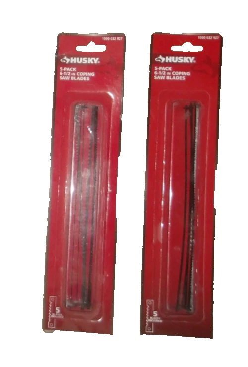 Husky Two Packs Of 5 Each 6 1/2 Coping Saw Blades - Image 1 of 1