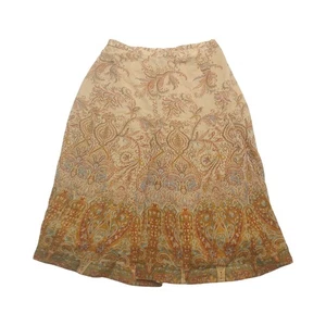 Gonna vintage Coldwater Creek Paisley 32,5" L taglia XL zip laterale  - Foto 1 di 10
