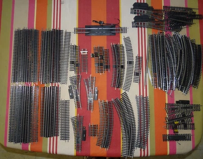 Lot de Rails Droits, Courbes, Divers, Aiguillages Jouef HO - Photo 1/4