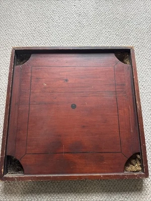 Vintage Early Wood Carrom Game With Pieces - Image 1 of 4
