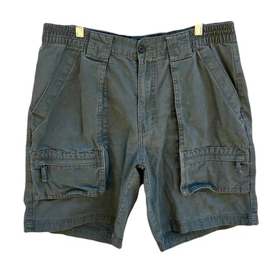 Pantalones cortos utilitarios Outdoor Life Cargo para hombre talla 34 verde militar Foto 1 de 4