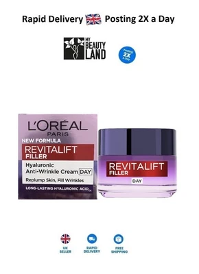L’Oréal Paris Revitalift Filler Hyaluronic Anti-Ageing Day Cream 30+ 50ml Boxed - Image 1 of 4