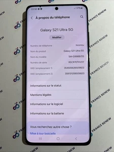 SMARTPHONE SAMSUNG GALAXY S21 ULTRA 5G SM-G998B/DS 128 Go PETITE TACHE NOIRE - Photo 1/9