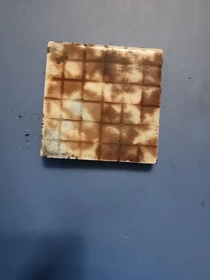 Azulejo de cerámica esmaltado antiguo Hamilton Tile Works aprox. Años 1890, Hamilton, Ohio Foto 1 de 2