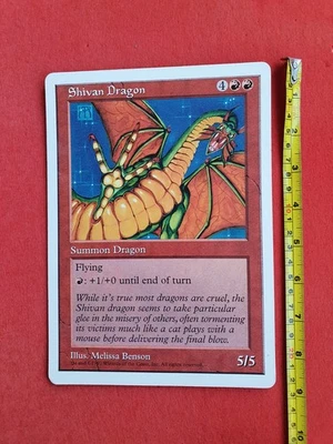 Shivan Dragon , MTG OVERSIZE (9x6) PROMO (1997) Rare Red Creature NM - Image 1 of 2