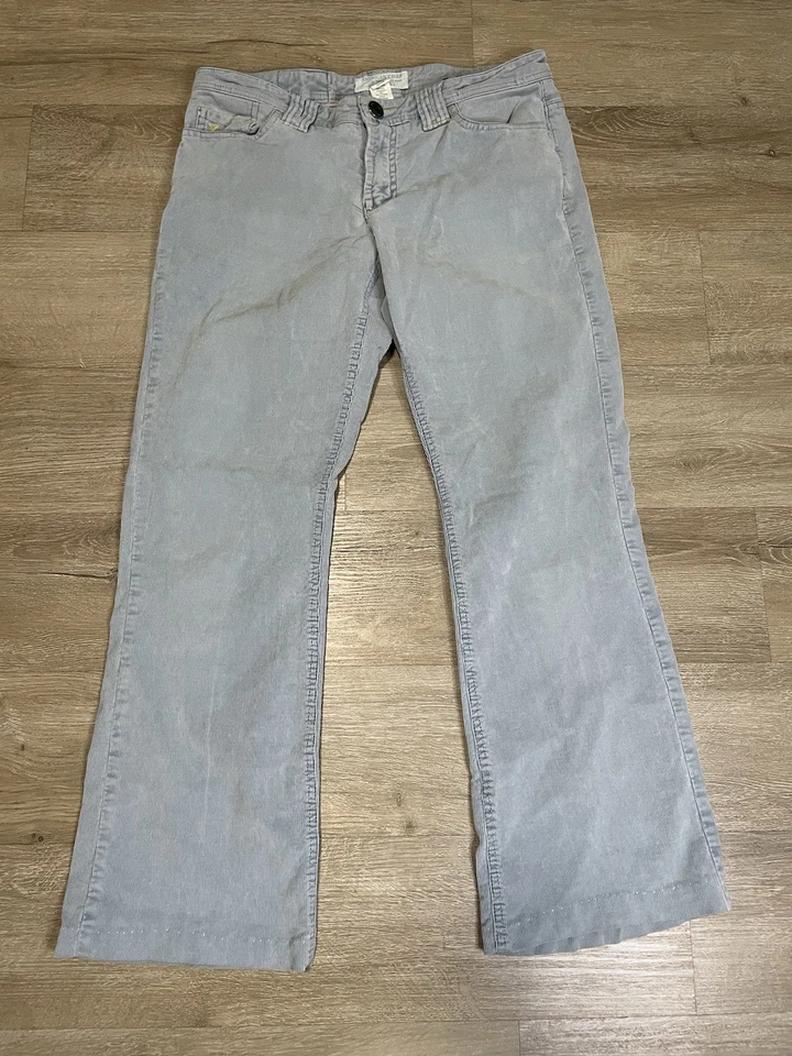 Женские вельветовые брюки American Eagle размер 8 светло-голубые эластичные винтажные - Изображение 1 из 4