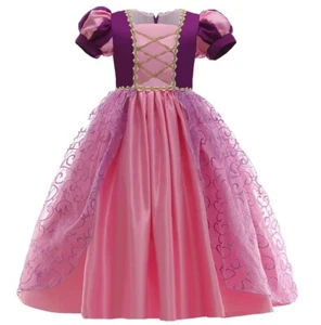 Kid Girls Princess Rapunzel Dress Up Halloween Birthday Party 8-9 Years Old - Picture 1 of 7