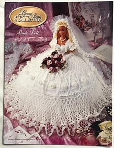 Libro modello uncinetto 11-1/2" moda bambole perline impreziosito abito da sposa sposa - Foto 1 di 1