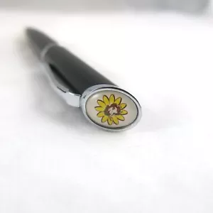 Penna Pubblicitaria Marketing Quill "Borden" Nero/Argento Cromato Piuma Clip - Foto 1 di 6