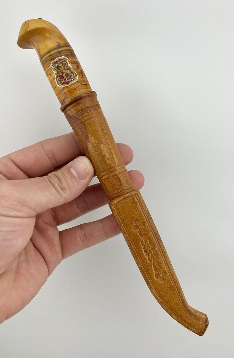 Wood Handle Original Puukko Collectible Vintage Factory Wood Handle Original Puukko Collectible Vintage Factory
