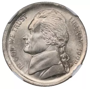 1999-P Jefferson Nickel Broadstruck NGC MS-66 6FS Mint Error - Picture 1 of 7