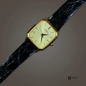 Seiko Dolce Quartz 8J41 Gold Plated 30 Micron Sapphire Crystal Japan Made 1997 - Imagen 1 de 11