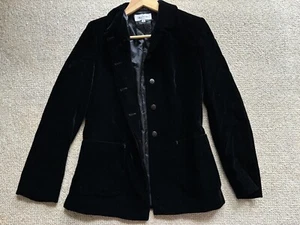 VALENTINO Miss V Vintage 90’s Black Velvet Jacket Size 40/6 See Description - Picture 1 of 6