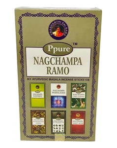 Ppure NagChampa Bouquet Masala Incense Sticks Aromatherapy 12 Assort Fragrances - Picture 1 of 3