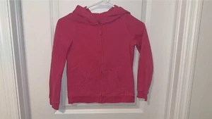 Jumping Beans Solid Pink Zip-up Hoodie Fleece Jacket Girl Size 7 - Picture 1 of 3