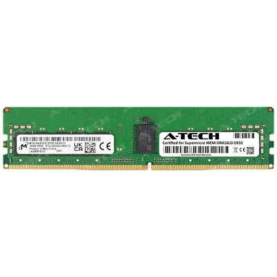 16GB PC4-25600 RDIMM Supermicro MEM-DR416LD-ER32 Micron Equivalent Memory RAM - Image 1 of 2