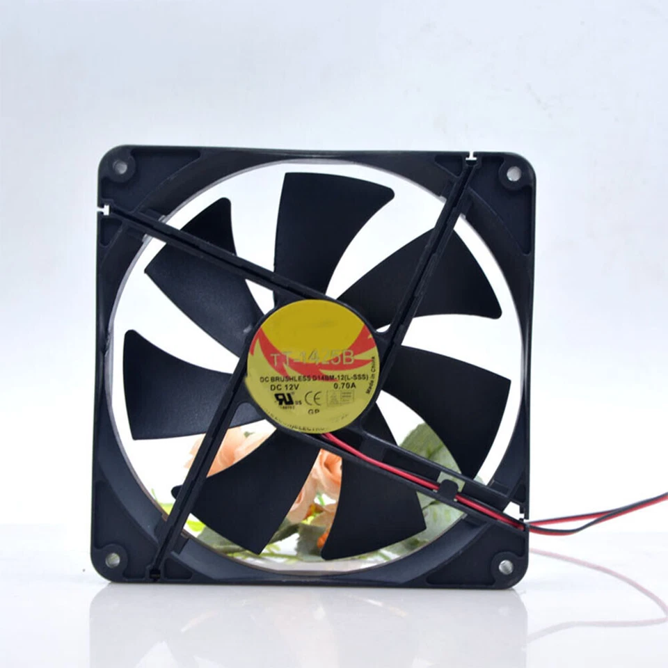 For TT-1425B L-SSS D14BM-12 DC12V 0.7A 140*140*25mm Blower Cooling Fan 2pin - Image 1 of 4