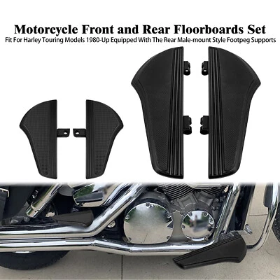 Black Defiance Driver Passenger Floorboards For Harley Electra Road Glide 86-25 - Image 1 of 4