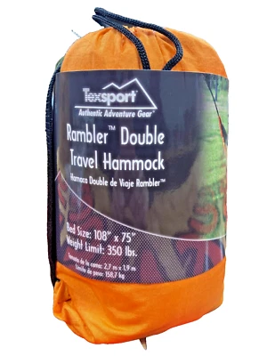 Hamaca de viaje doble Texsport Rambler OD verde/naranja #14278 Foto 1 de 2