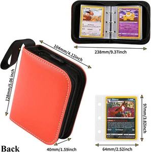 Trading Card Binder for TCG Cards Hold 80 Cards with 40 Removable Sleeves - Picture 1 of 7