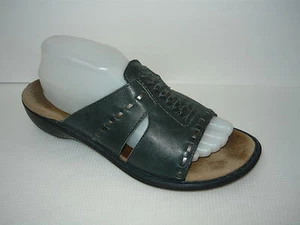 Clarks Artisan Braid Dark Green Comfort Slides Sandals Sz 10M - Picture 1 of 7