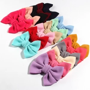 120PCS 11CM 4.3" Big Seersucker Waffle Hair Bows For Hair Accessories Boutique - Picture 1 of 10